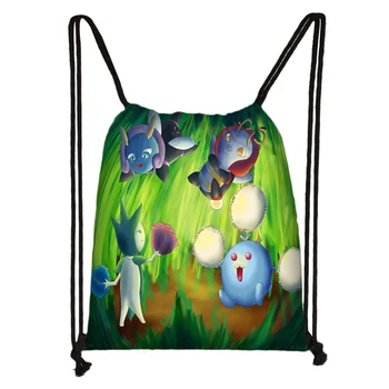 

Custom Artwork Pokemon Drawstring Bag Cute Daypack Kids Satchel Casual Backpack Teenager Storage Bag Women Men 32x38cm*18-1031-9
