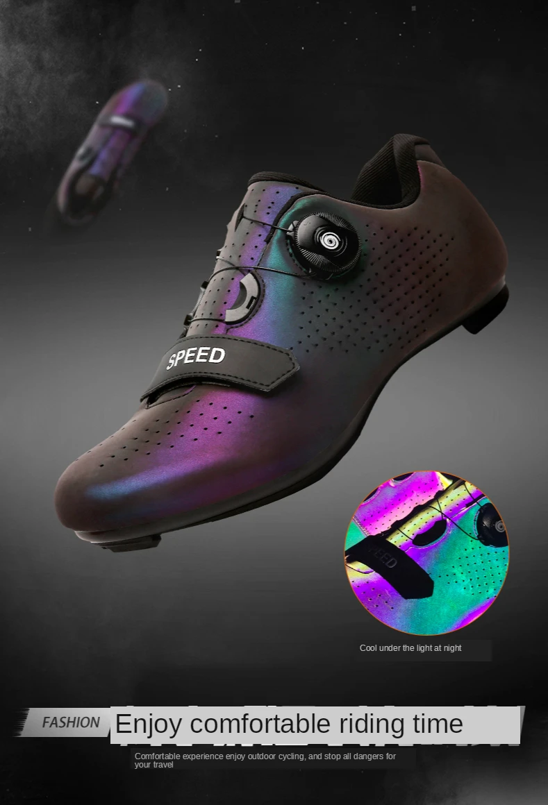 New Professional Luminous MTB Cycling Road Bike Shoes Unisex Breathable Self-Locking Bicycle Cleat Shoes Sports Cycling Sneakers