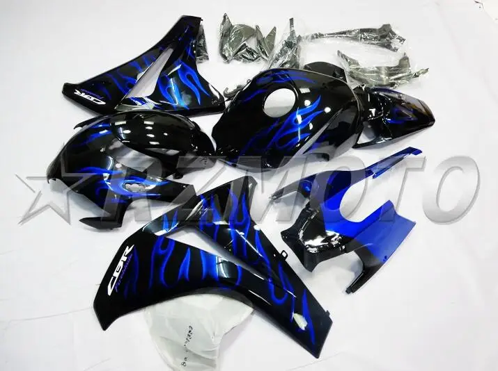 

(Injection molding) New ABS Full Fairing Kit Fit For Honda CBR1000RR 08-11 2008 2009 2010 2011 CBR1000 Fairings black blue Flame