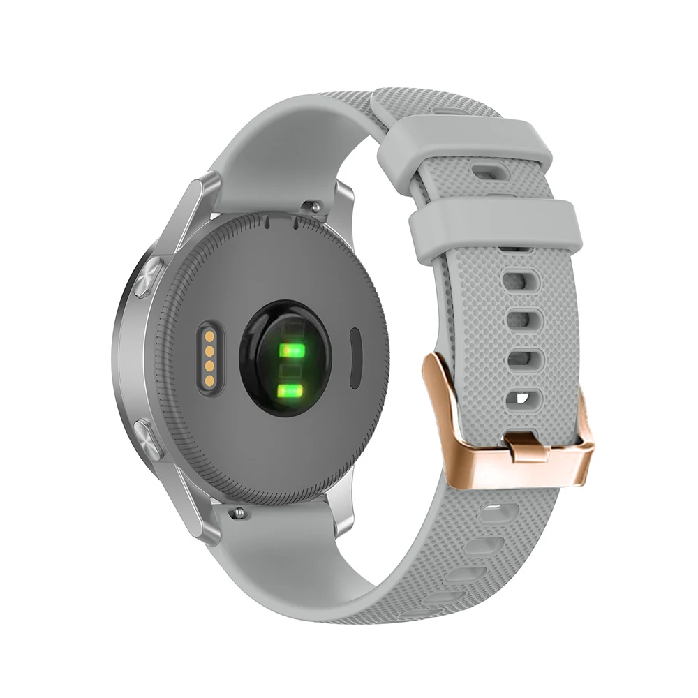 Rose Gold Buckle Silicone Watchband - 18mm/20mm Adjustable Wrist Strap Bracelet