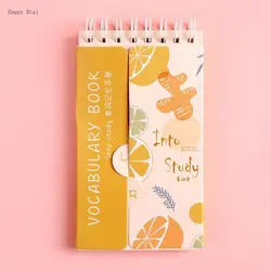 Carnet de notes fruits, vocabulaire étranger, mots anglais, planificateur de réfraction, kawaii, a5, couverture, 6 trous 