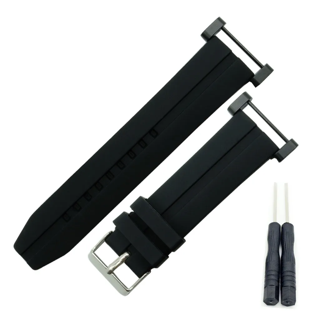 For Suunto Core Watch Strap Soft Rubber Silicone+Stainless Buckle And Adapters 2Pcs Tool | Наручные часы