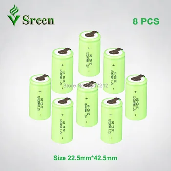 

NI-CD 1.2V SC 1200mAh Rechargeable Battery Cell with Nickel Sheet DIY to Subc Rechargeable Battery Packs Electronic Accumulator