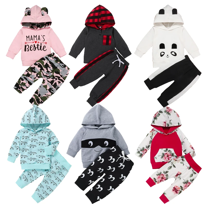 

Children's sweater set baby clothes boy girl long sleeve top two piece set autumn suit children's clothes baby clothes set