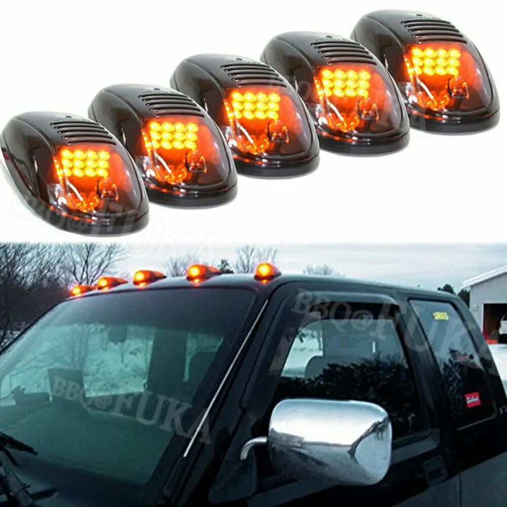 5x 12LED Копченый на крыше кабины Топ индикатор для бега зазор теплый свет для Dodge Ram