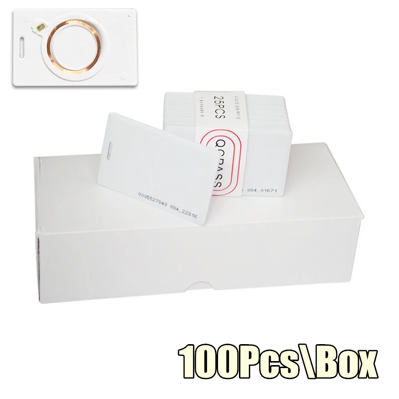 100Pcs 125Khz PVC RFID Proximity Door Entry Access Control EM/ID Card Keyfobs Plastic Token Tags Read Only ID Number | Безопасность и