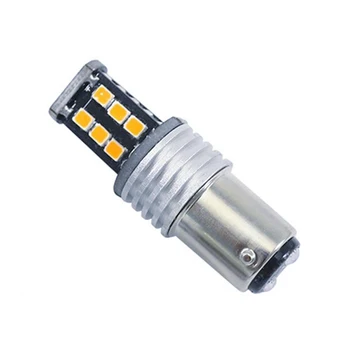 

Backup Bulbs Yellow 12V Car Tail Light 1156 P21W BA15S Canbus 2835 SMD 15 LED For External Lighting Reverse Turn Signal Light