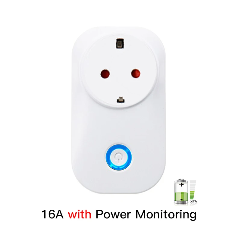 FrankEver Wi-Fi умная розетка 10A 16A с контролем мощности, стабилизатор напряжения для Израиля, Индии, бразильские итальянские, Великобритании, ЕС, Австралии, умная розетка - Цвет: EU 16A