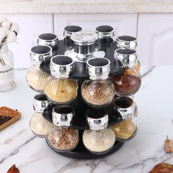

Manufacturers Direct Selling Kitchen Supplies Small Cruet Combination Small Seasoning Containers with Shelf Salt Seasoning Box o