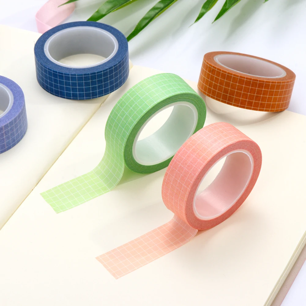 

Adhesive Grid Masking Tape DIY Planner Stickers Japanese Paper Tape School Supplies Scrapbook Journal Stationery Decoration