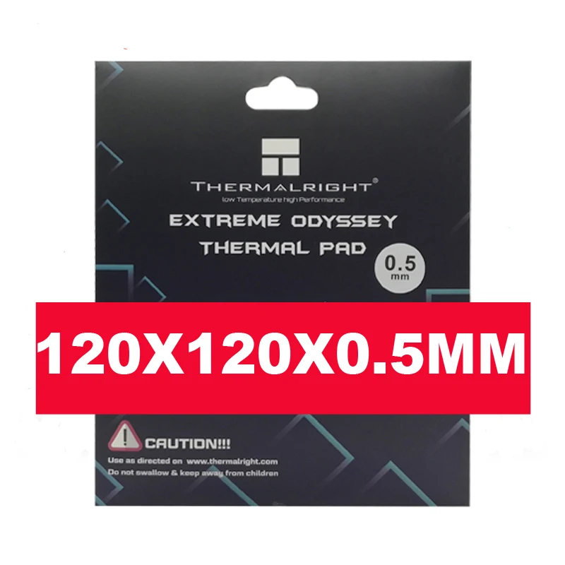 Thermalright термопрокладка 120X120 мм 12,8 Вт/mK 2,0 мм 1,5 мм 1,0 мм 0,5 мм Высокоэффективная теплопроводность оригинальная аутентичная - Цвет: 120x120x0.5