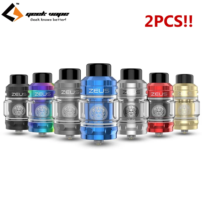 2 шт./лот Geekvape Zeus Sub Ohm танк 5 мл Vape распылитель с сеткой Z1 Z2 катушка 810 распылитель для наконечника дрип-тип vs Zeus X fit Aegis Legend