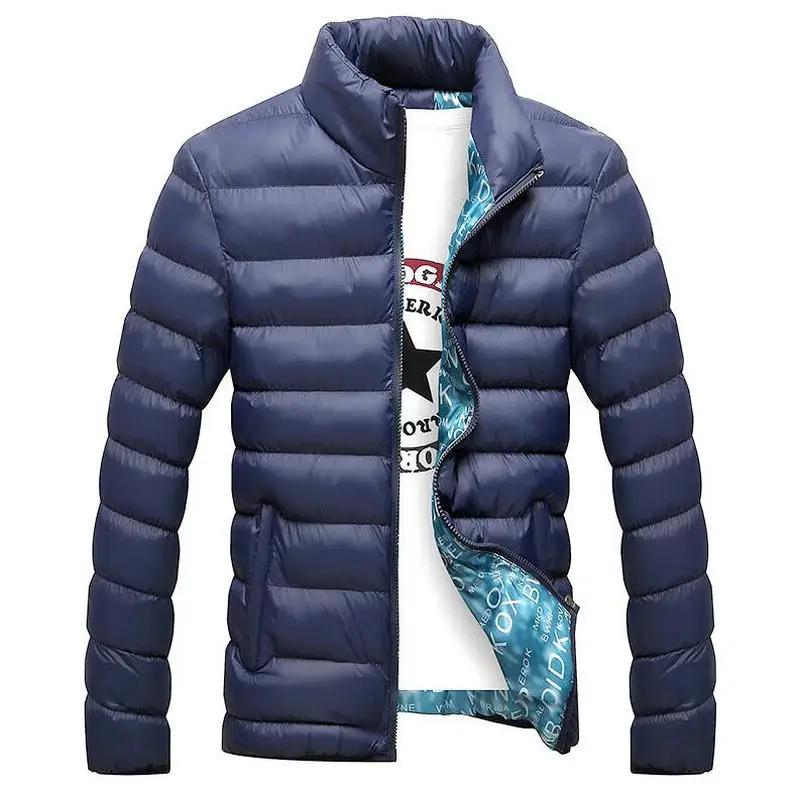 Nice Autumn Winter Jacket Men Nice Fashion Stand Collar Male Parka Jacket Mens Solid Thick Jackets And Coats Man Winter Parkas