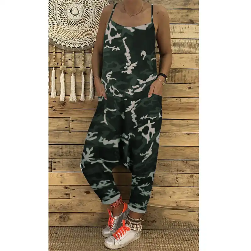 womens camo dungarees