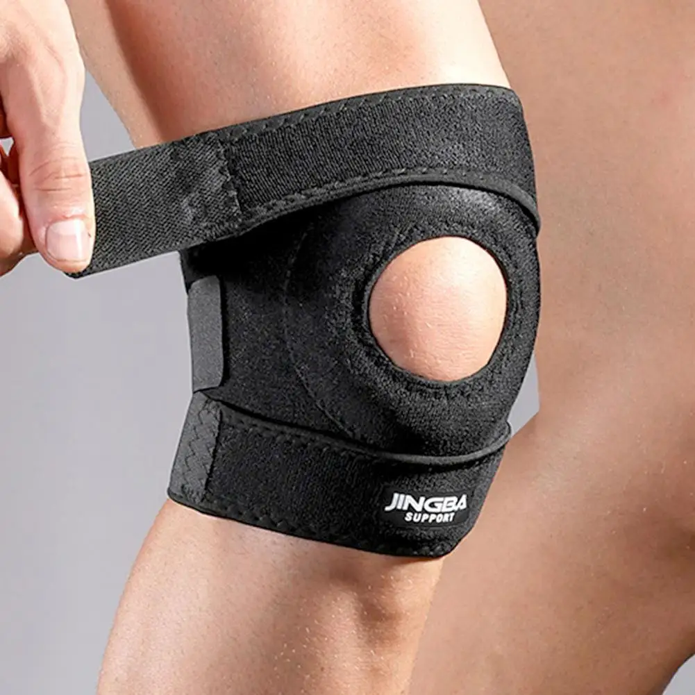 1 Pc JINGBA Compression Knee Pads Knee Support Brace Sports Workout Protective Gear Stabilizer Elastic Breathable Adjustable knee pad knee support knee brace knee wraps