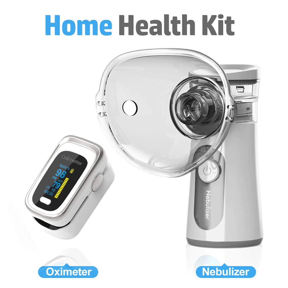 KIUZOU Fingertip Pulse Oximeter OLED Oximetro & Handheld Asthma Inhaler
