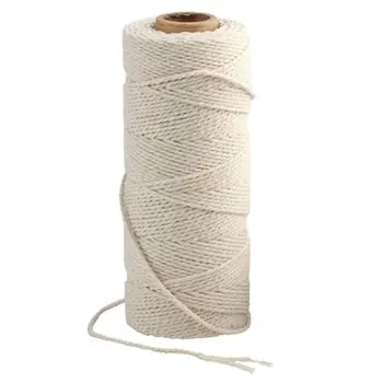 

2 Strand Twisted Macrame Cord Cotton Rope for Wall Hanging DIY Knitting Crafts