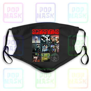 

Scorpions Album Coversout First Sting Lovedrive Authentic Washable Reusable Mask with 2Pcs PM2.5 Filters 5 Layers