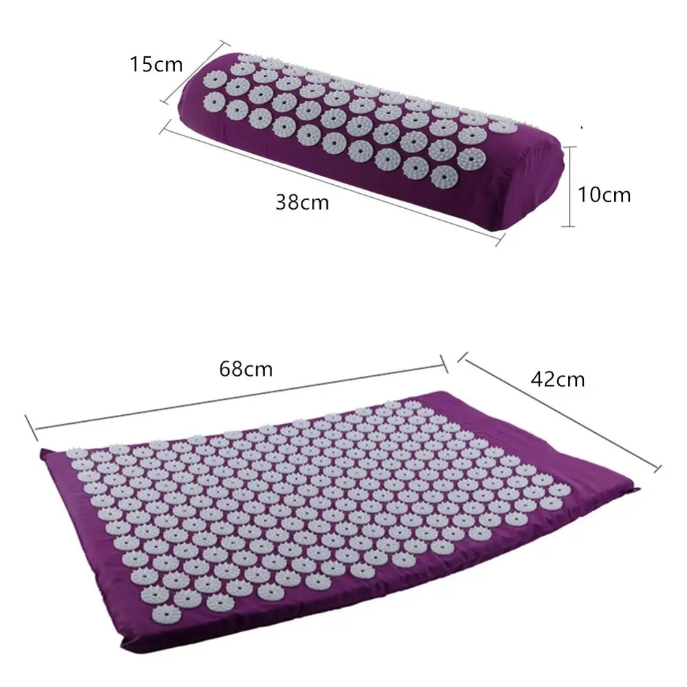 Acupressure Mat, Spike Pad, Rose Thorn Massage Yoga Mat, Relieve Back Body Pain Stress, Foot Massage, Non-slip and Durable