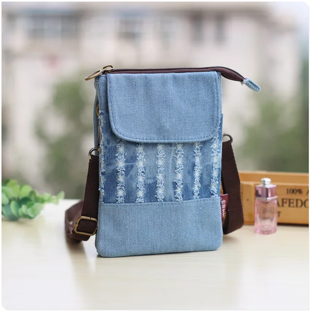Women Leaf Large Screen Mobile Phone Bag  Capacity Canvas Messenger Bag Ladies Shoulder Bag 21