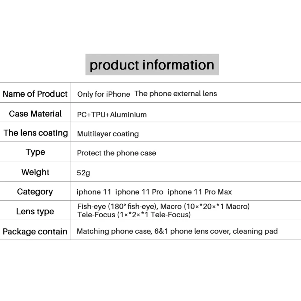 Ulanzi чехол для телефона с 5 в 1 телефон объектив CPL фильтр/10X/20X Макро/180 ° рыбий глаз/2X телеобъектив для iPhone 11/11 Pro/11 Pro Max