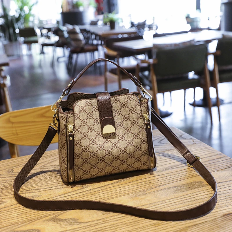 Women Leather Shoulder Crossbody Bag with Top Handle