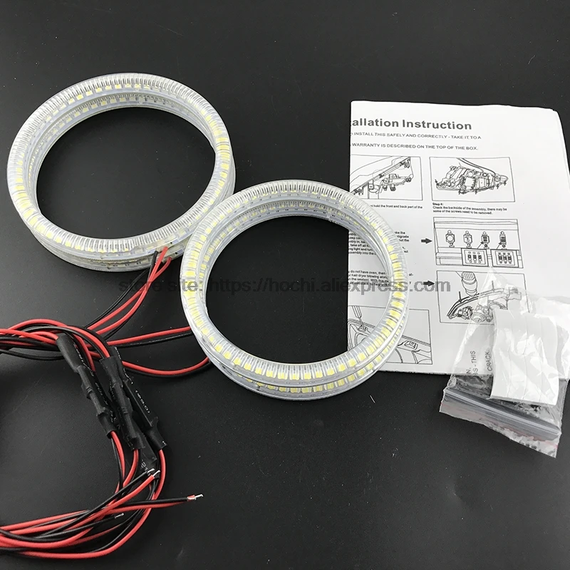 HochiTech ультра яркий SMD белый светодиодный angel eyes 2000LM 12V halo Кольцо Комплект дневного света DRL для hyundai Sonata 2002-2005