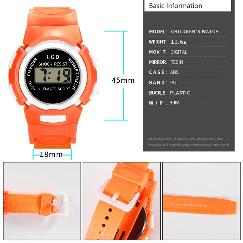 New children's outdoor Baby Boy Girl Alarm Analog Digital Multifunction Sport LED waterproof kid Wrist Watch Clock W50