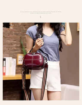 

WxfbBaby New Handbags Female Leather Crossbody Shoulder Bag Barrel-shaped Bags Ladies Hand Bags Messenger Small Bags for Women