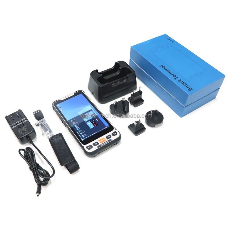 laser scanner 5.5 Inch Windows Rugged PDA With NFC Tags Reading  4G LTE UHF Reader 2D Scanner Charging Dock computer scanner