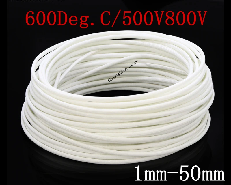 5/10 м Стекловолоконная трубка 1 мм ~ 50 HTG кабельная Втулка из мягкого химического стекловолокна проволочная