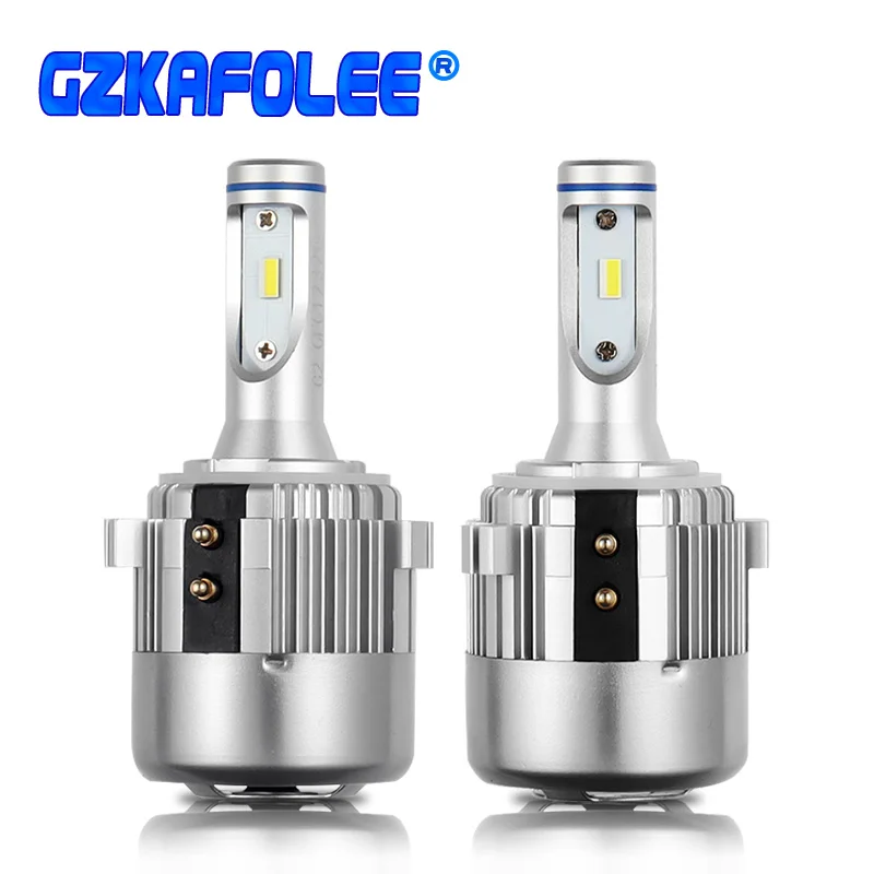 Gzkafolee 2x Low Beam H7 Led 8000lm Car Headlight Bulbs With Adapter