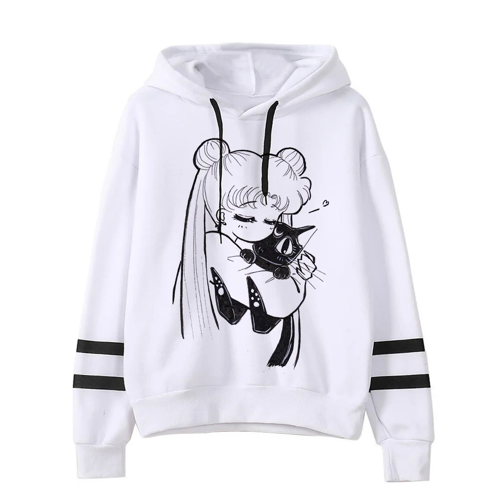 Толстовка с капюшоном Сейлор Мун Харадзюку корейский стиль ulzzang kawaii 90s одежда