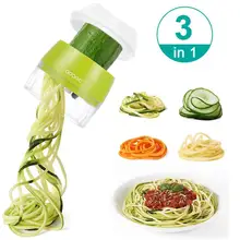 7 estilos portátil spiralizer spiralizer spiralizer spiralizer handheld descascador espiral de aço inoxidável slicer para batatas espaguete