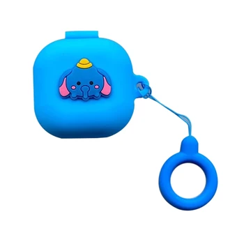 

Blue Cute Cartoon Protective Cover Silicone Case for galaxy-Buds live Earphone 67JA