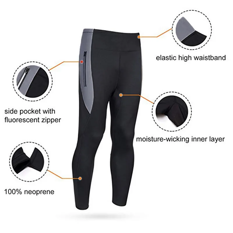 Мужские спортивные брюки с высокой талией, мужские весенне-осенние обтягивающие штаны с боковой молнией и карманами для йоги, штаны для спортзала