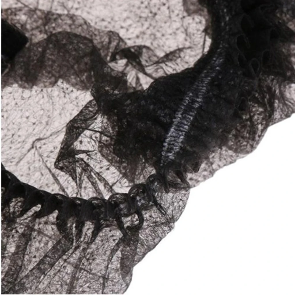 100x Disposable Mob Cap Non Woven Anti Dust Hat Head Cover Food Catering Kitchen Disposable Cap hair Protective Catering