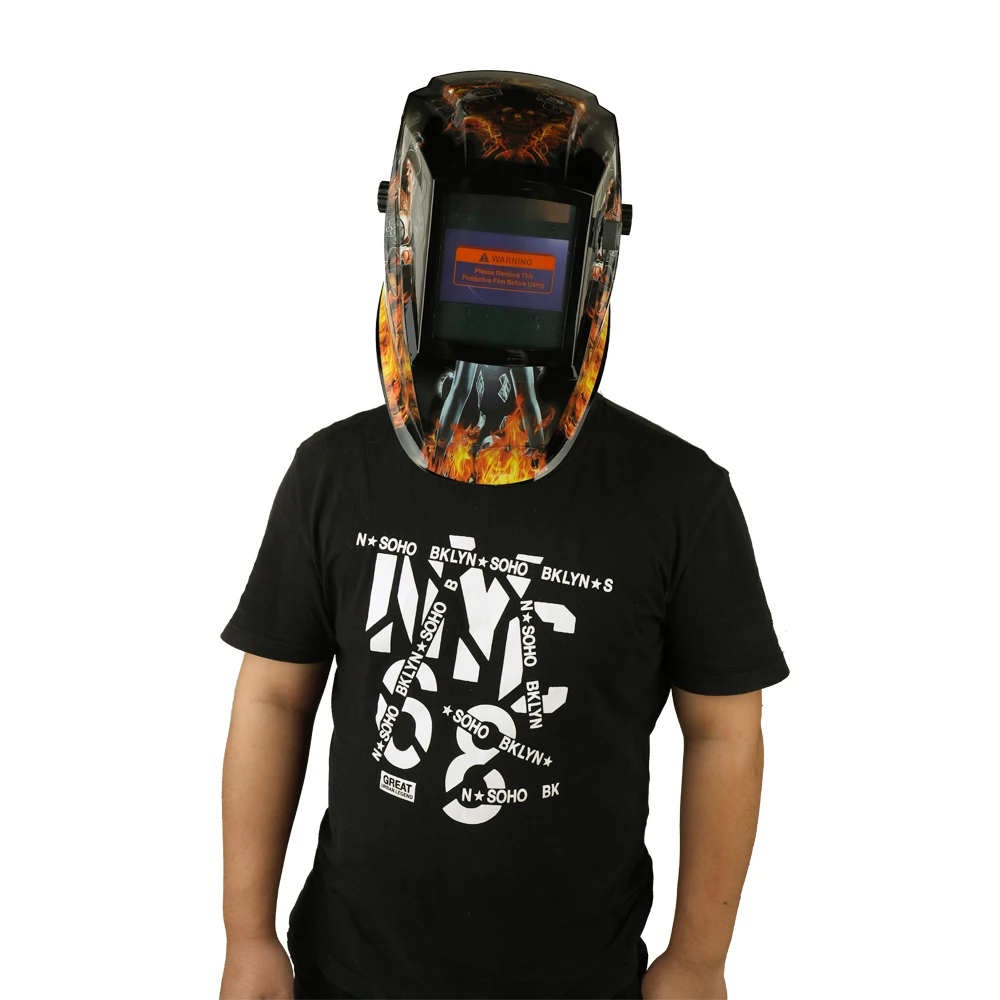

Hot New Solar Energy Automatic Dimming Welding Mask TIG Spot Welding Helmet with Large Window and 4 Sensors External Adjustment
