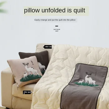 

B-LIFE Luxury Travel Blanket - Airplane & Car 4 in 1 Soft Warm Sherpa & Fleece Blanket Plush Pillow Clip Luggage Belt for Travel