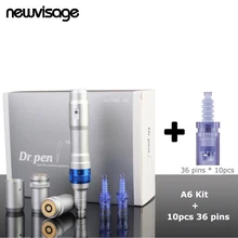 Drpen A6 Derma stylo Micro aiguille Microneedling système Derma timbre MTS outil de maquillage permanent Anti-rides aiguilletage thérapie