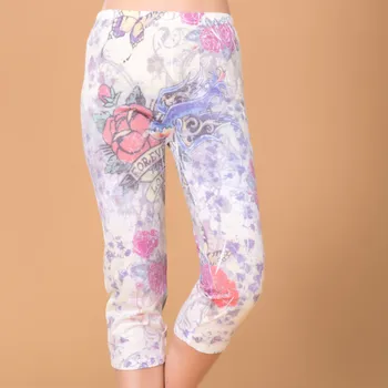 

TC Wholesale Girls' Capris Summer print 2020 Baby Kid Girl Candy Color Cotton Stretch Skinny Leggings Casual Capris Pant 8-14Y