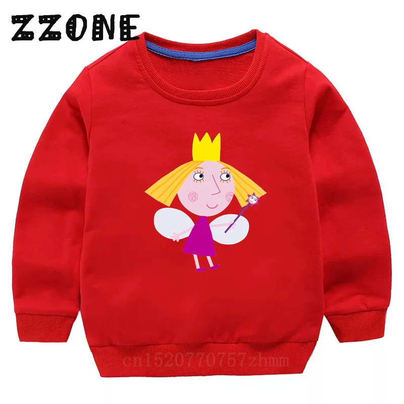 kids sweatshirts New Spring Autumn Baby Girls Sweatshirts Ben and Holly Kingdom Cartoon Cute Kids Hoodies Children Pullover Tops Boys Clothes hoodie for girl