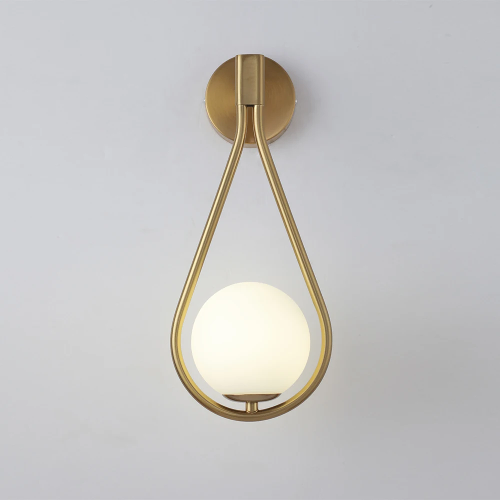 Modern LED Wall Lamps Metal Living Room Lamp Fashion Nordic Bedside Glass Wall Lamp Bedroom Decoration Lighting led light led wall lamp wall light