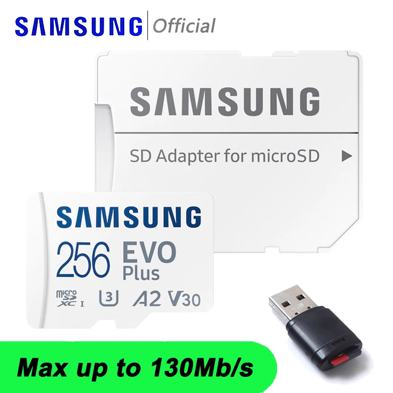 SAMSUNG EVO Plus Micro SD/TF-карта 256 ГБ 128 видеокарта 64 флеш-карта TF карта памяти 512 SD-карта для