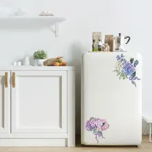 Y1538 Креативный стиль Цветочная лоза камера горшок холодильник шкаф стеклянные наклейки прохладное украшение дома наклейки на стену