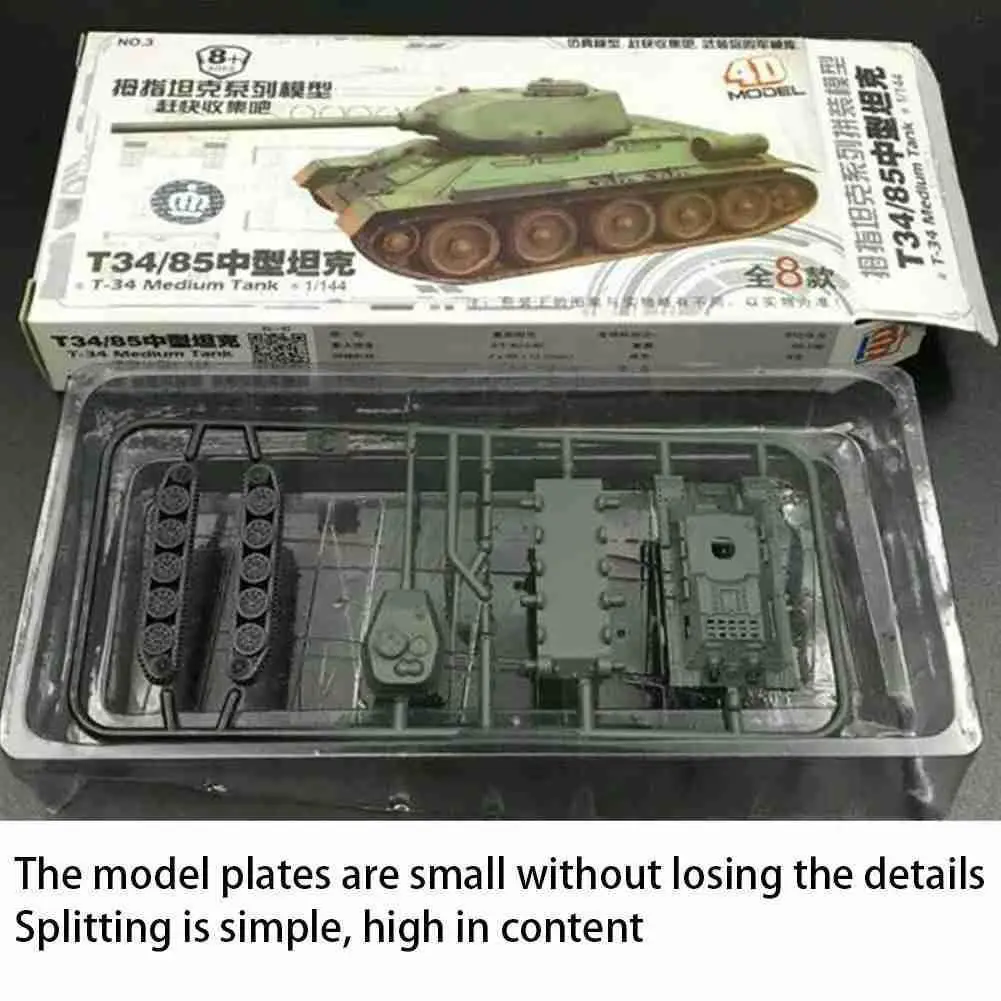 Сборная модель танка 1/144 в масштабе 4D Panzerkampfwagen T-34/85 AMX-30MAIN Военный танк Боевой