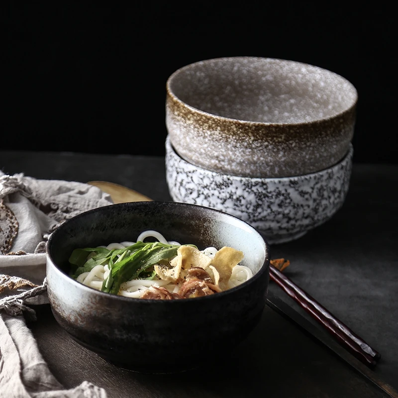 Comprar Cuenco de ramen japonés tazón de cerámica grande para el hogar cuenco de sopa de fideos creativo tazón de fideos instantáneo vajilla de restaurante comercial