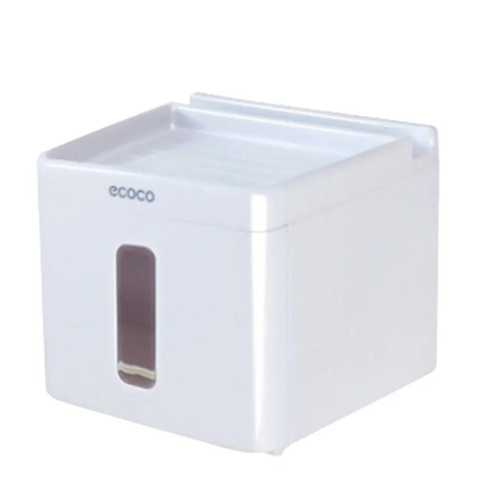 

Nailless Paste Bathroom tissue box plastic Storage box bathroom Roll paper storage box tissue box