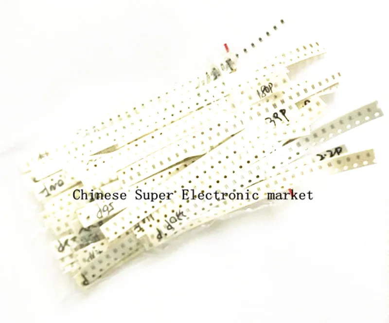 0805 SMD керамический конденсатор в ассортименте 1 пФ ~ 10 мкФ 50 значений * 25 шт. = 1250