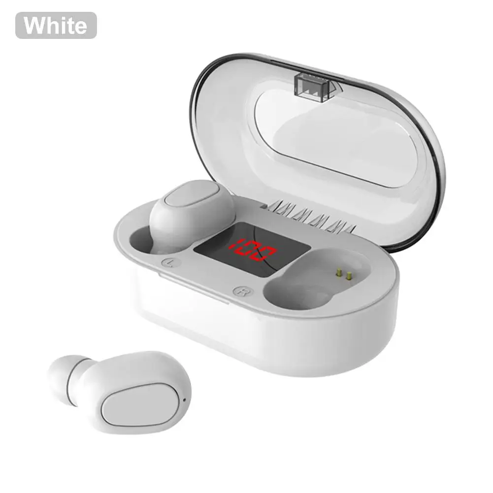L22 TWS Bluetooth наушники-вкладыши 5,0 Беспроводные спортивные наушники с светодиодный цифровым дисплеем для женщин и мужчин мини спортивные наушники
